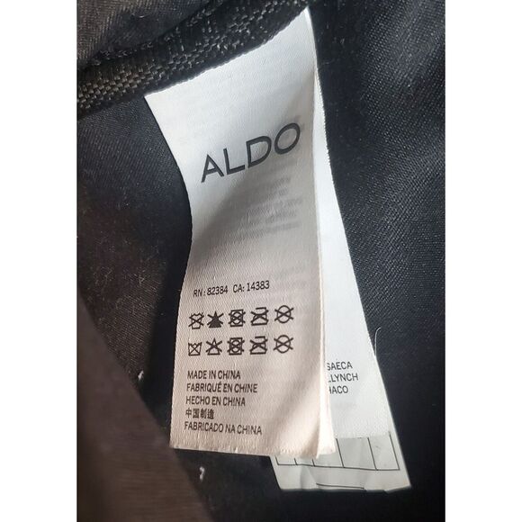 ALDO Backpack Purse Solid Black Zipper Pockets - Picture 11 of 16